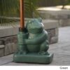 Whimsical - Frog Neptune Umbrella Base Concrete - Green - Image 15