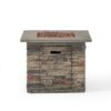 Classic Design Square Fire Pit With Top And 40, 000 Btu Heat Output - Stone Gray - Image 11