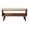 Boucle Nordic Storage Bench - Chestnut - Image 2