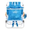 Backpack Beach Chair, Beach Towel, 5 Position Chair With Pouch Folding Lightweight Positions Back Pack, 1 Piece - Aqua Blue - Image 2