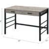 Disho - Weathered Writing Desk With USB - Oak - Image 9
