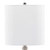 Belle - Contemporary Clear Wrinkle Lamp (Set of 2) - Nickel / White - Image 5