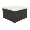 11 Piece Patio Wicker Conversation Set, 10 Seater Patio Sectional Set With 3 Storage Box Under Seat - Brown / White - Image 12