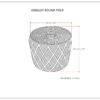 Edgeley - Round Pouf - Classic Blue / Natural - Image 2