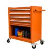 4 Drawers Multifunctional Tool Cart With Wheels - Orange - Image 11