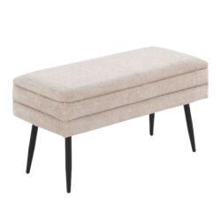 Neapolitan - Contemporary Storage Bench - Black / Light Brown