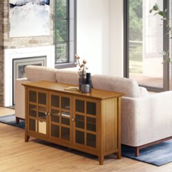 Acadian - Wide Storage Cabinet - Light Golden Brown