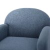 Eddie - Modern Swivel Chair With 360 Degree Functionality In Hemp Like Fabric - Blue - Image 5