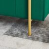 Elegant Upholstered Velvet Storage Bench With Cylindrical Arms And Iron Legs - Green - Image 9