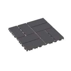 Interlocking Deck Tiles, 44 Pack Patio Deck Tiles, Waterproof Outdoor Use, Polypropylene, 12 X 12" - Dark Gray