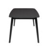 Mid Century Dining Table With Rubberwood Legs And Faux Wood Tabletop - Black - Image 8