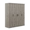 4 Door Wardrobe With 1 Drawer - Gray - Image 6