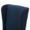 Contemporary Dining Chair With High Back And Birch Wood Legs - Navy Blue - Image 11