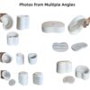 Elegant Marble Bathroom Accessories Set, Genuine Stone, 6 Piece Collection - White / Natural - Image 6