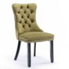 Nikki - Modern, High-End Tufted Solid Wood Contemporary Velvet Upholstered Dining Chair With Wood Legs Nailhead Trim (Set of 2) - Olive Green - Image 4
