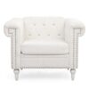 1 Seater Sofa - White - Image 6
