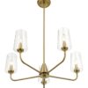 Dazzle - 5 Lights Chandelier With Clear Seeded Satin - Antique Brass / Clear / Gold - Image 4
