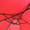 15 X 9 Ft Large Double Sided Rectangular Outdoor Twin Patio Market Umbrella With Light And Base - Red - Image 7