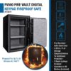 4.39 Cubic Ft Fireproof Safe Vault - Black - Image 7