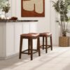 Barlow - Backless Saddle Counter Stool - Brown - Image 7