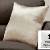Pillows, Square, Insert Included, Decorative Throw, Hypoallergenic Polyester, Modern - Gold - Image 3