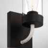 Zephyr - Single Light Sconce - Black / Clear - Image 4