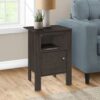 Accent Nightstand Side Table, Storage, Transitional - Oak - Image 4