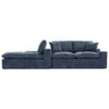 Cloud Sectional Sofa Upholstered Sofa Couch With Double-Layer Cushion And Side Pockets - Blue - Image 15