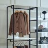 Fiona - Freestanding Walk In Wood Closet System & Metal Frame Melamine - White - Image 7
