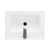Modern Freestanding Bathroom Vanity With Ceramic Sink, Hot And Cold Faucet, 1 Door Cabinet & Open Iron Shelf, Magnesium Oxide And Iron Frame - White - Image 14