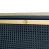 3 Door Metal Shoe Rack, Freestanding Modern Shoe Storage Cabinet With Metal Rattan, Particle Board For Entryway - Blue Gray - Image 17