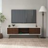 Caroline - White TV Stand Up To 72" - Brown / White - Image 5