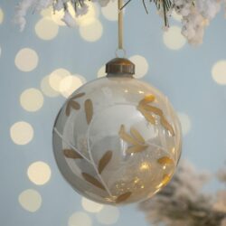 Christmas Ball Ornaments, Glass Decorative Hanging Ball Christmas Tree Ornaments For Holiday Party Decorations (Set of 6) - White