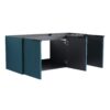 Contemporary Wall Mounted Bathroom Vanity With 3 Soft Close Doors - Lake Blue - Image 11