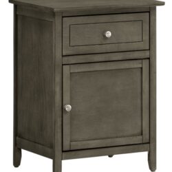 Chic Transitional Nightstand - Gray