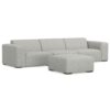 Rex - 3 Seater Sofa And Ottoman - Gray - Image 2