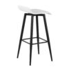 Ale - Contemporary Fixed Height Bar Stool (Set of 2) - Black / White - Image 4
