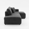 Jessica - Lamb Wool Right Facing Sectional Sofa With Chaise - Dark Gray - Image 3