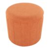 Lindsey - Contemporary / Glam Folding Storage Ottoman - Orange - Image 3