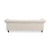 Chesterfield Style 3 Seater Sofa With Deep Button Tufting - Beige - Image 11