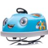 Bumper Car For Kids, 12V Dual Drive 1-6 Years Old Children's Electric Car With Pushrod Dinner Plate USB Bt Music Rocking Horse Mode Anti-Collision Bumper Ride On Car - Blue - Image 9