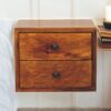 Solis - 2 Drawer Wall Mounted Nightstand - Brown - Image 11