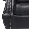 Contemporary 3 Seater Sofa With Nailhead Trim - Black - Image 12