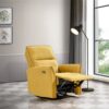 Asheville - Suede Recliner Chair - Dark Yellow - Image 5