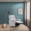 Asheville - Suede Recliner Chair - Light Gray - Image 6