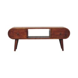 Circular TV Unit - Chestnut