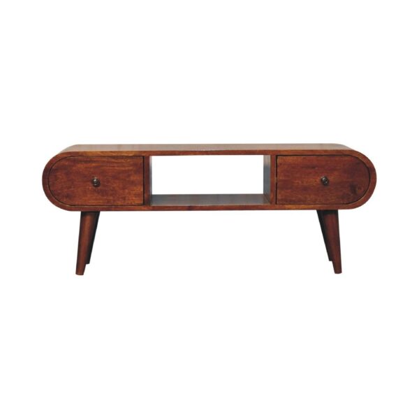 Circular TV Unit - Chestnut