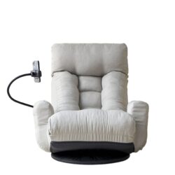 Adjustable Head And Waist Game Chair, Lounge Chair 360 Degree Rotatable - Gray