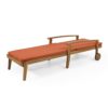 Jason - Chaise Lounge Acacia Wood Adjustable Outdoor Chair - Orange - Image 7