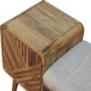 Boucle Carved Telephone Table - Oak - Image 6